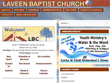 Tablet Screenshot of laveenbaptistchurch.org